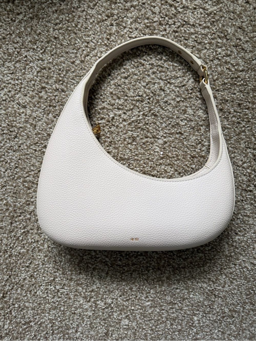 JW PEI Pebbled Vegan Leather Beige Hobo Shoulder Bag - Picture 3 of 10